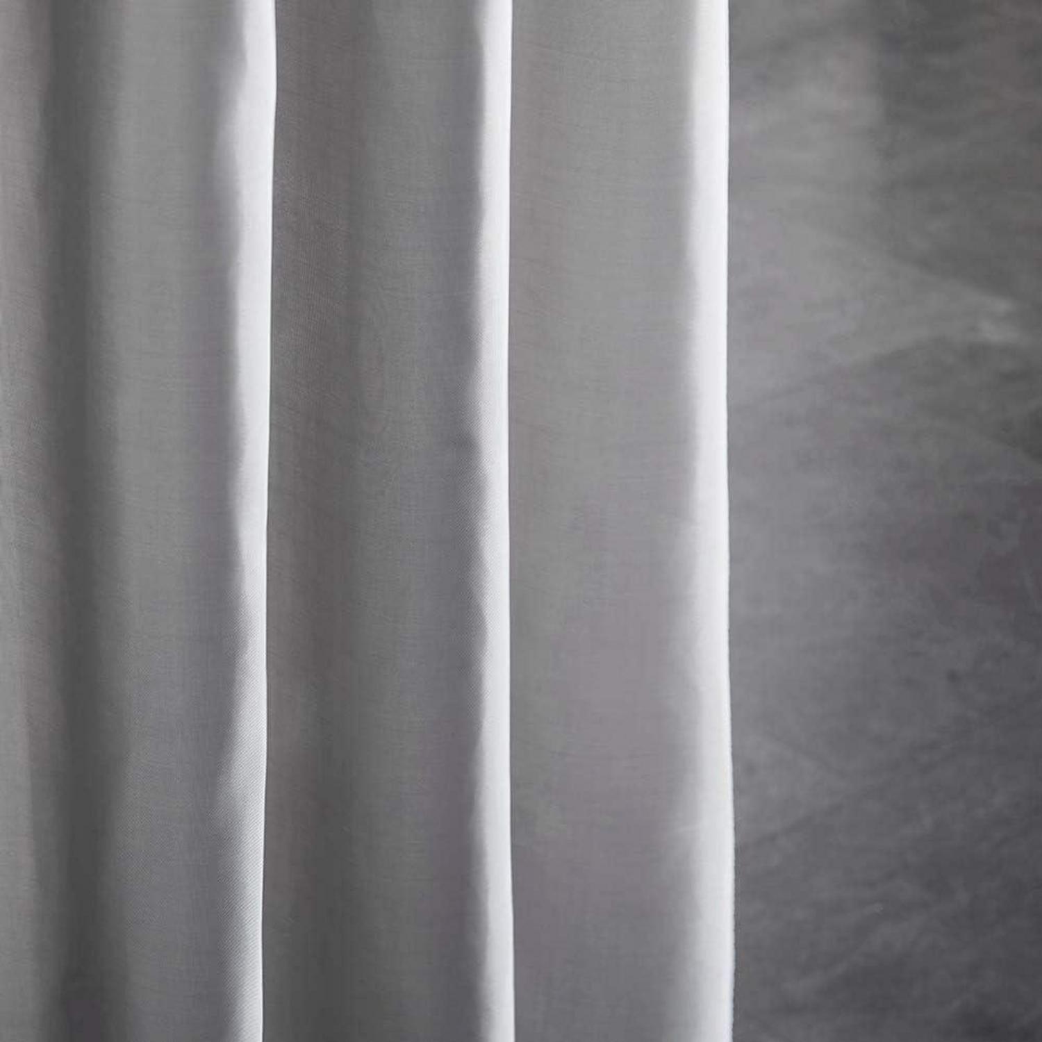 Textil Duschvorhang Polyester Stoff Wasserabweisend Waschbar Grau 150x180