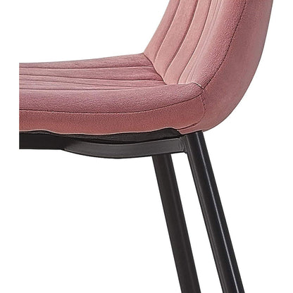 Samt Esszimmerstühle Set 2 - Rosa Küche Wohnzimmer Stühle