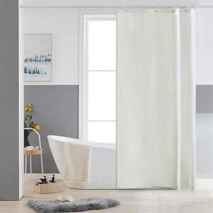 Duschvorhang Antischimmel waschbar Polyester Stoff 85x180 Beige mit 6