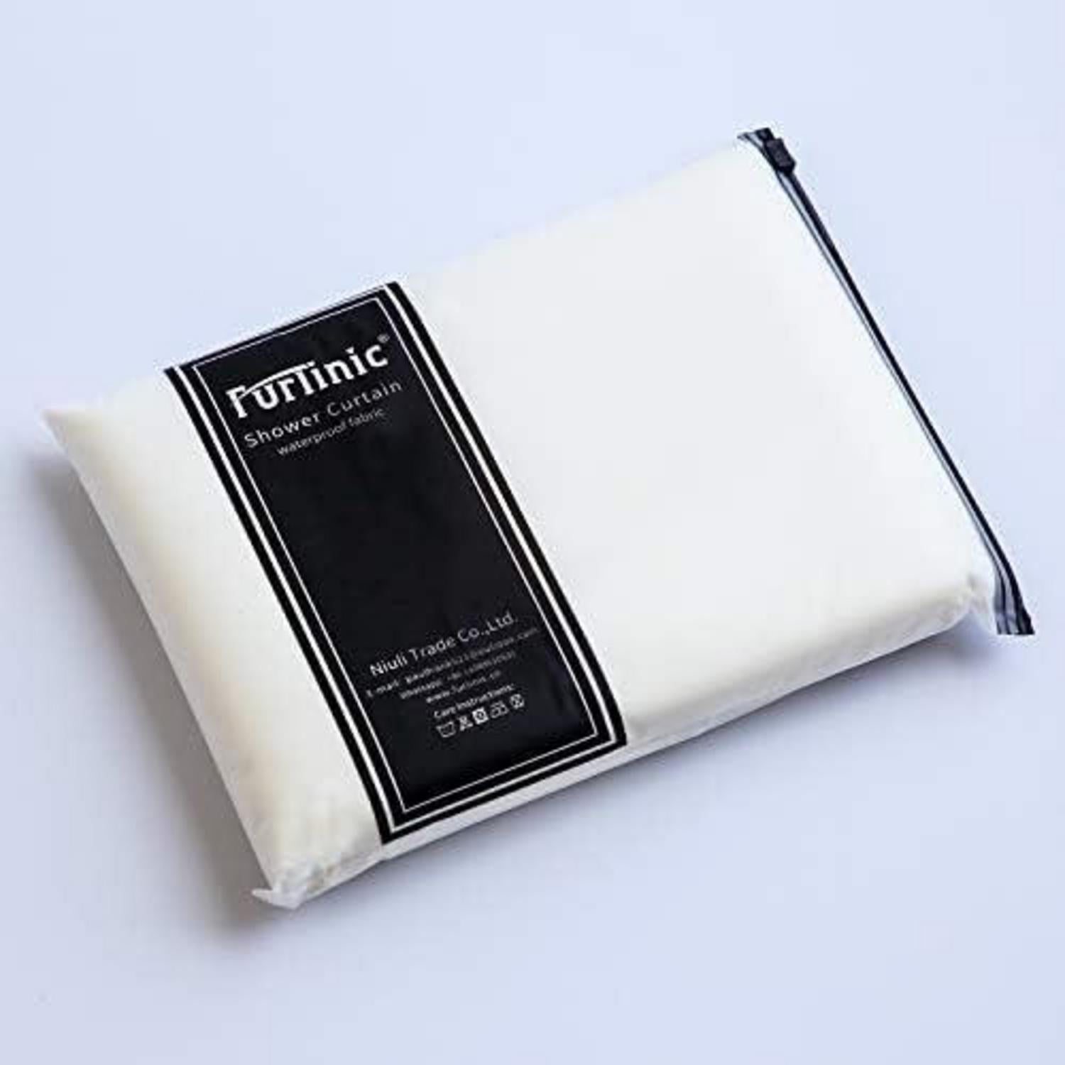 Duschvorhang Antischimmel Polyester Stoff 85x180 Beige inkl. 6 Haken
