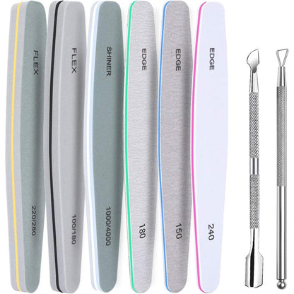 Professionelles Nagelfeile Set Nagelhautschieber Edelstahl