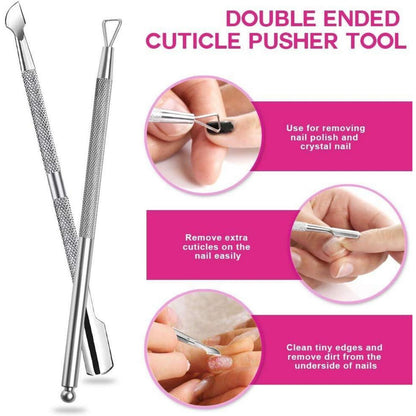 Professionelles Nagelfeile Set Nagelhautschieber Edelstahl