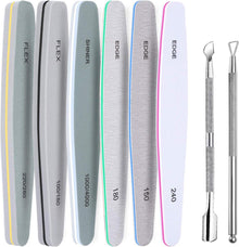 Profi Nagelfeile Set mit Nagelhautschieber, 6-teilig