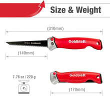 Goldblatt Klappsäge 310mm Trockenbau Handsäge BIM-Stahl 8