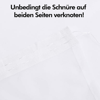 Deconovo Transparente Voile Gardinen 175x140 Weiß 2er Set