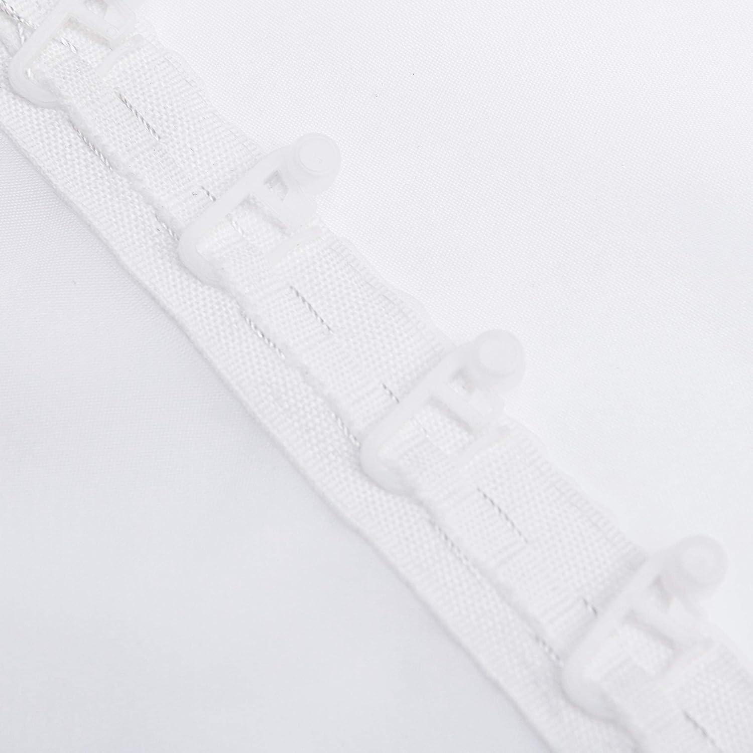 Transparente Voile Gardinen mit Kräuselband, 175x140 cm, Weiß, 2er Set