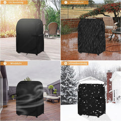 Grill Abdeckung 600D Oxford Gewebe Wetterfest Schwarz 105x49x102cm