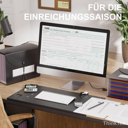 Dokumentenmappe A4 26 Fächer Ordnungsmappe Labeln Organizer Black