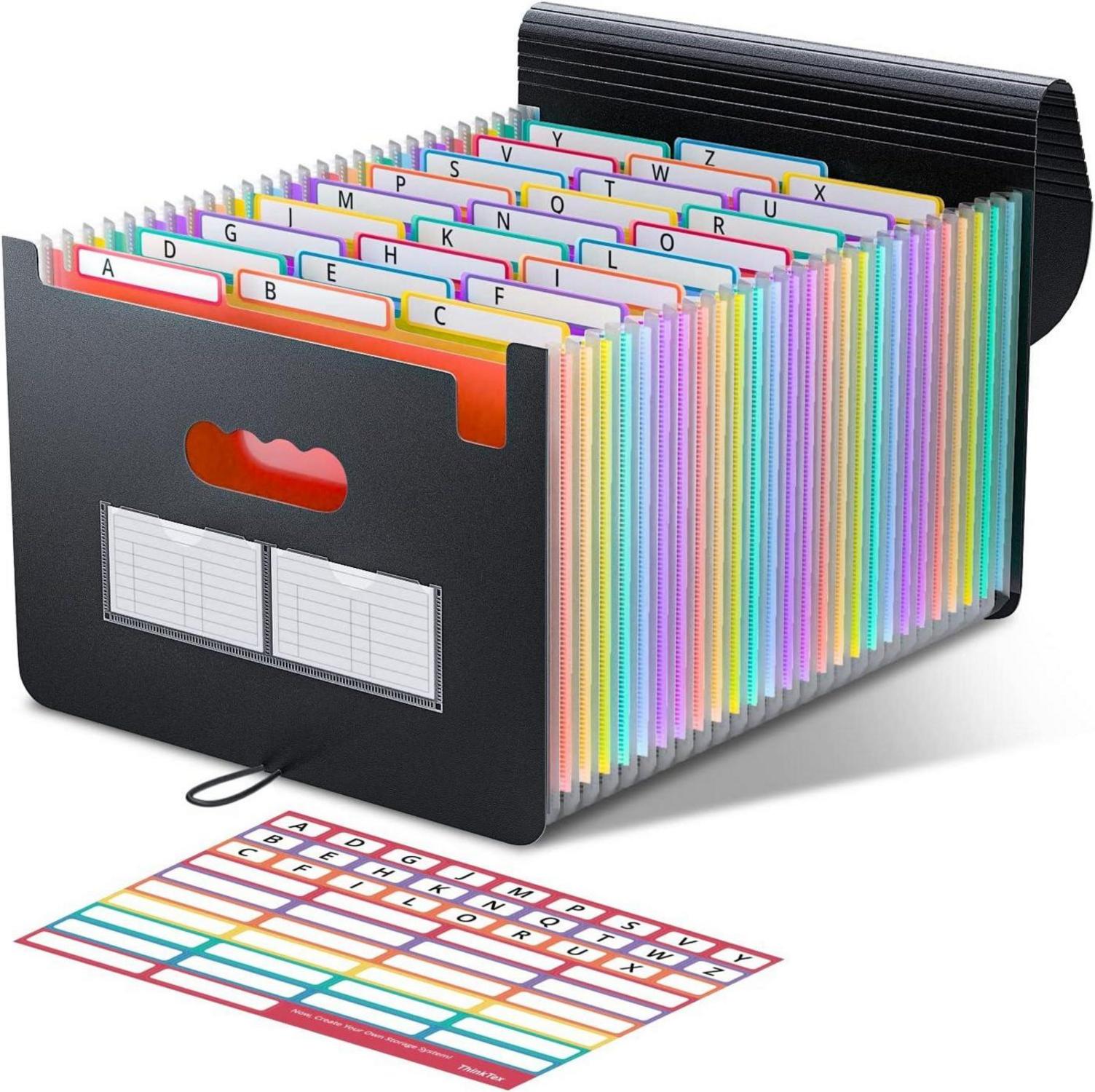 Dokumentenmappe A4 26 Fächer Bunte Sortiermappe Organizer