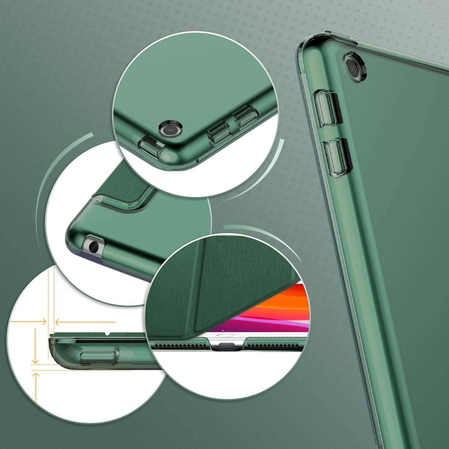PU Leder iPad 9.7 2018/2017 Hülle Ultra Dünn Grün