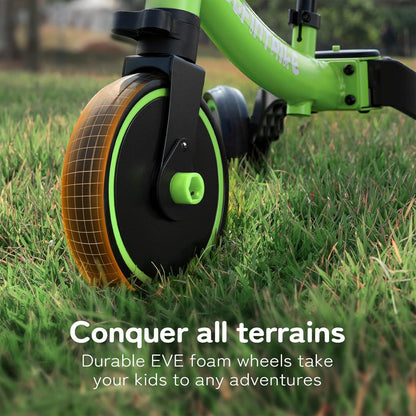 Kinderdreirad Laufrad 5-in-1 Lauflernhilfe ab 1-4 Jahre Grün