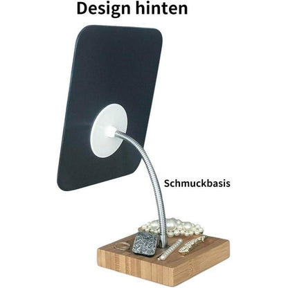 Flexibler Schwanenhals-Schminkspiegel aus Bambus