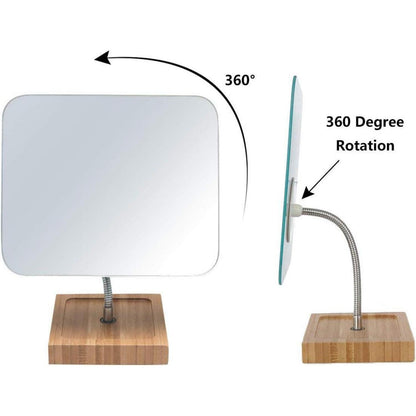 Flexibler Schwanenhals-Schminkspiegel aus Bambus