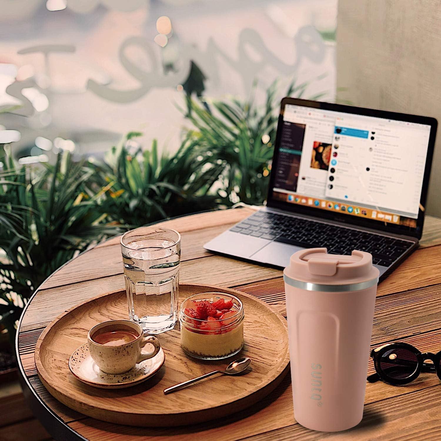Kaffeebecher to go Edelstahl Thermobecher Doppelwand Isoliert 380ml