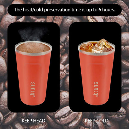 SUNTQ Kaffeebecher to go aus Edelstahl 380ml Isoliert Langanhaltend
