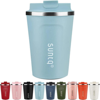 Isolierter Kaffeebecher to go aus Edelstahl mit Deckel