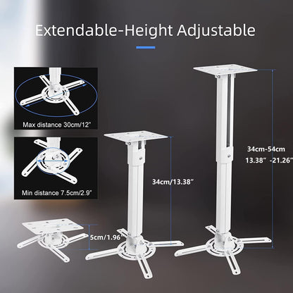 Universale Projektor-Deckenhalterung 360° drehbar