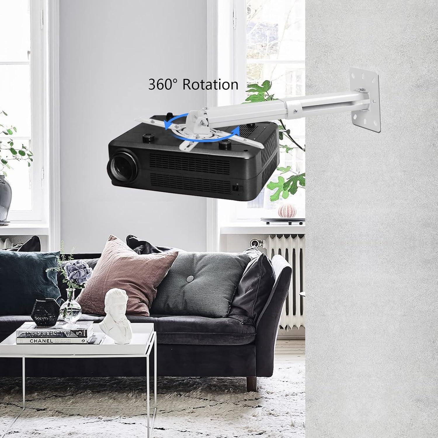 Universal Projektor Deckenhalterung 360° schwenkbar 90° neigbar bis 13,6 kg Beamer Halterung