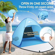 Pop Up Strandmuschel UV-Schutz 50+ 1-3 Personen Azure M