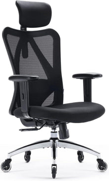 Ergonomischer Schreibtischstuhl mit Lordosenstütze & Kopfstütze