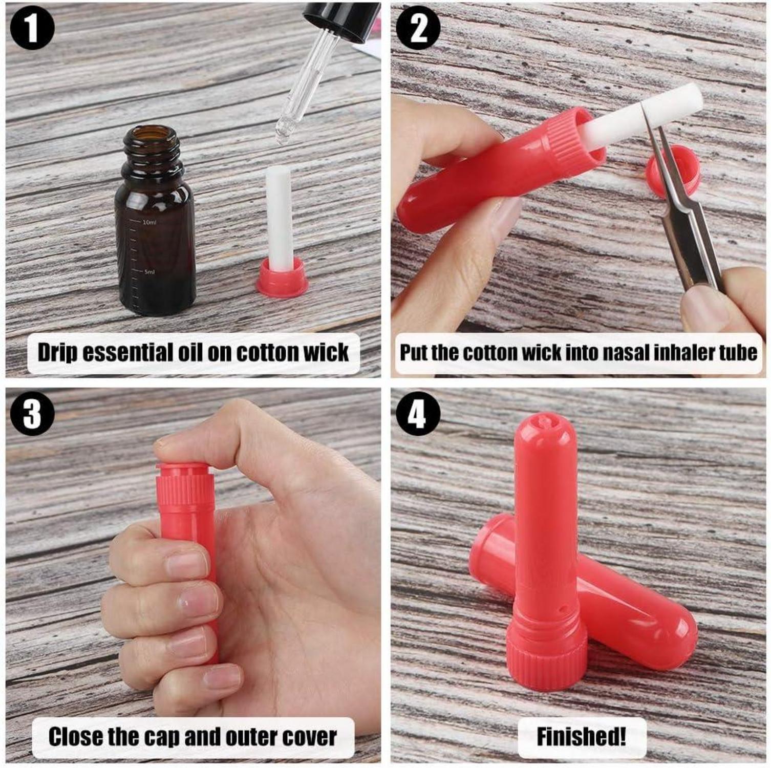 Ätherisches Öl Röhren 30 Stk. Aromatherapie Naseninhalator Stick