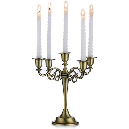 Aluminium Kerzenständer Bronze 5-armig Hochzeit Esstisch