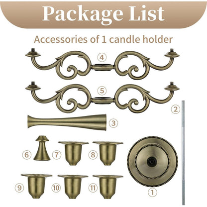 Aluminium Kerzenständer Bronze 5-armig Hochzeit Esstisch