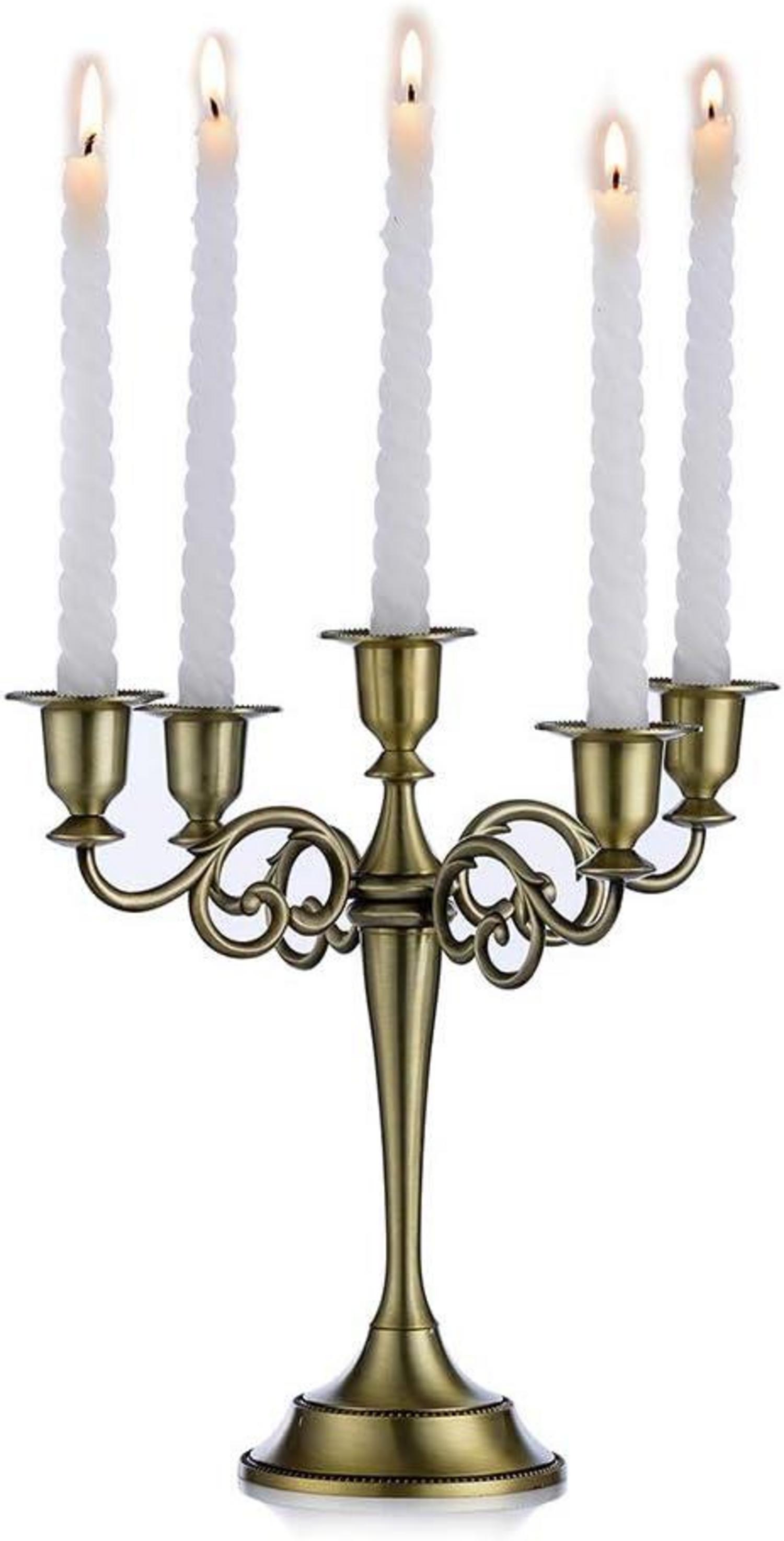 Kerzenständer Aluminium Esstisch Deko Abendessen Kerzenlicht 5-Armig