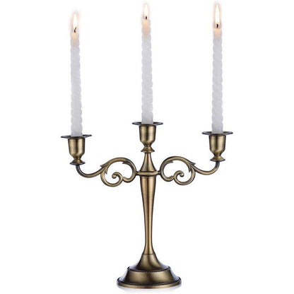 Aluminium Kerzenständer für Esstisch und Haus Deko, Bronze