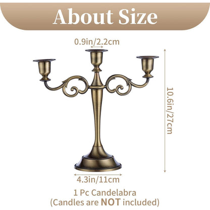 Aluminium Kerzenständer für Esstisch und Haus Deko, Bronze