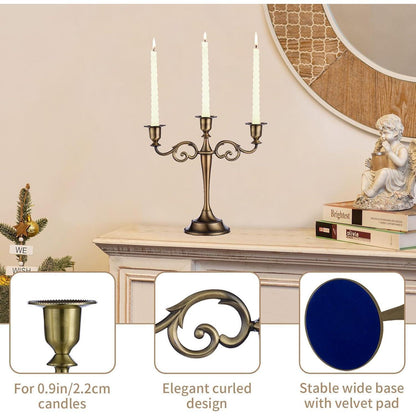 Aluminium Kerzenständer für Esstisch und Haus Deko, Bronze