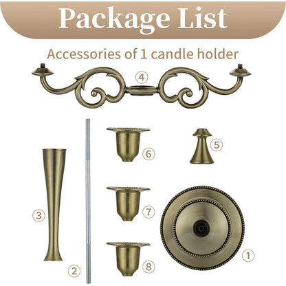 Aluminium Kerzenständer für Esstisch und Haus Deko, Bronze