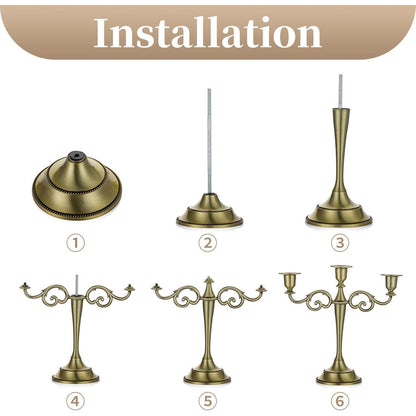 Aluminium Kerzenständer für Esstisch und Haus Deko, Bronze