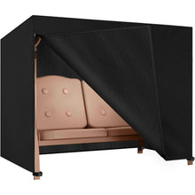 Dokon Hollywoodschaukel Abdeckung 3 Sitzer 600D Schwarz