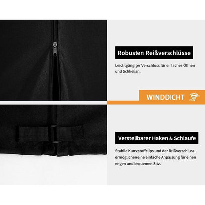 Dokon Hollywoodschaukel Abdeckung 3 Sitzer 600D Schwarz