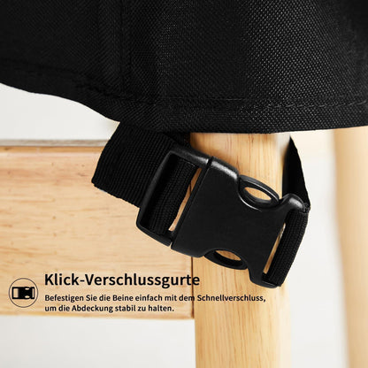 Dokon Hollywoodschaukel Abdeckung 3 Sitzer 600D Schwarz