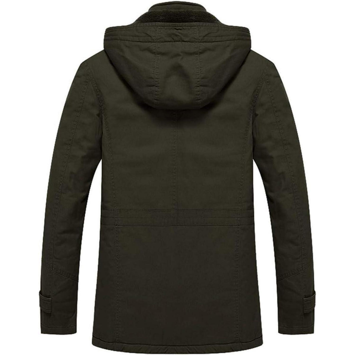 Herren Winterjacke Militärstil Warm Gefüttert Armeegrün