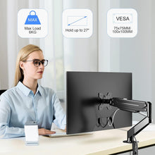 Höhenverstellbarer Gasfeder-Monitorarm für 17-27 Zoll