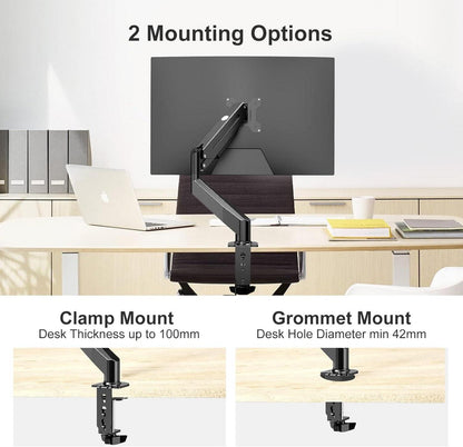 Monitor Halterung Gasfeder Höhenverstellbar 17-27 Zoll VESA 75/100 6kg