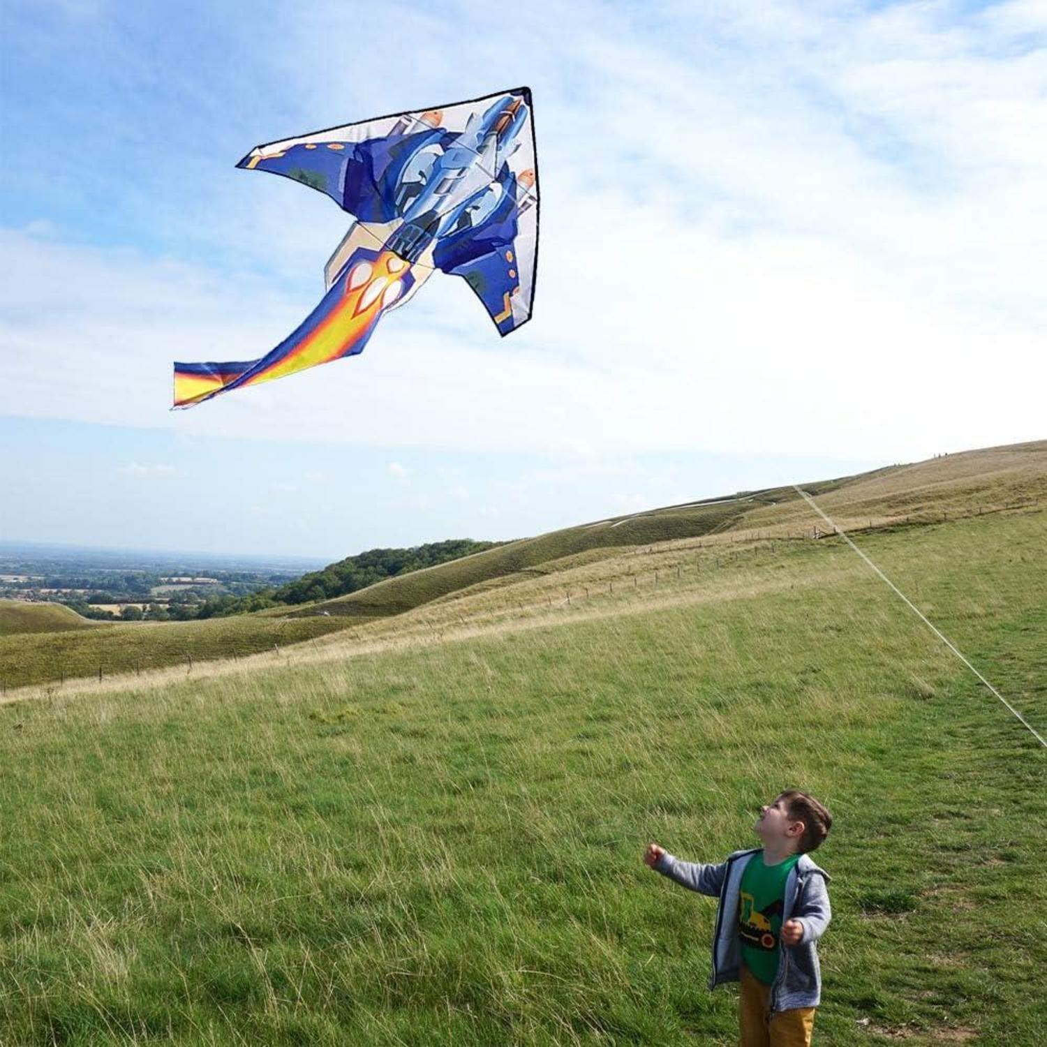 Fighter Plane Kite für Kinder und Erwachsene Leicht zu Fliegender