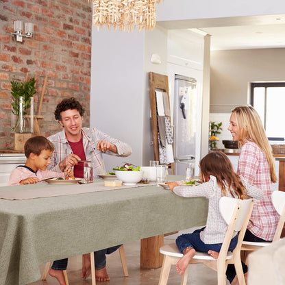 Wasserabweisende Leinenoptik Tischdecke 130x200 cm