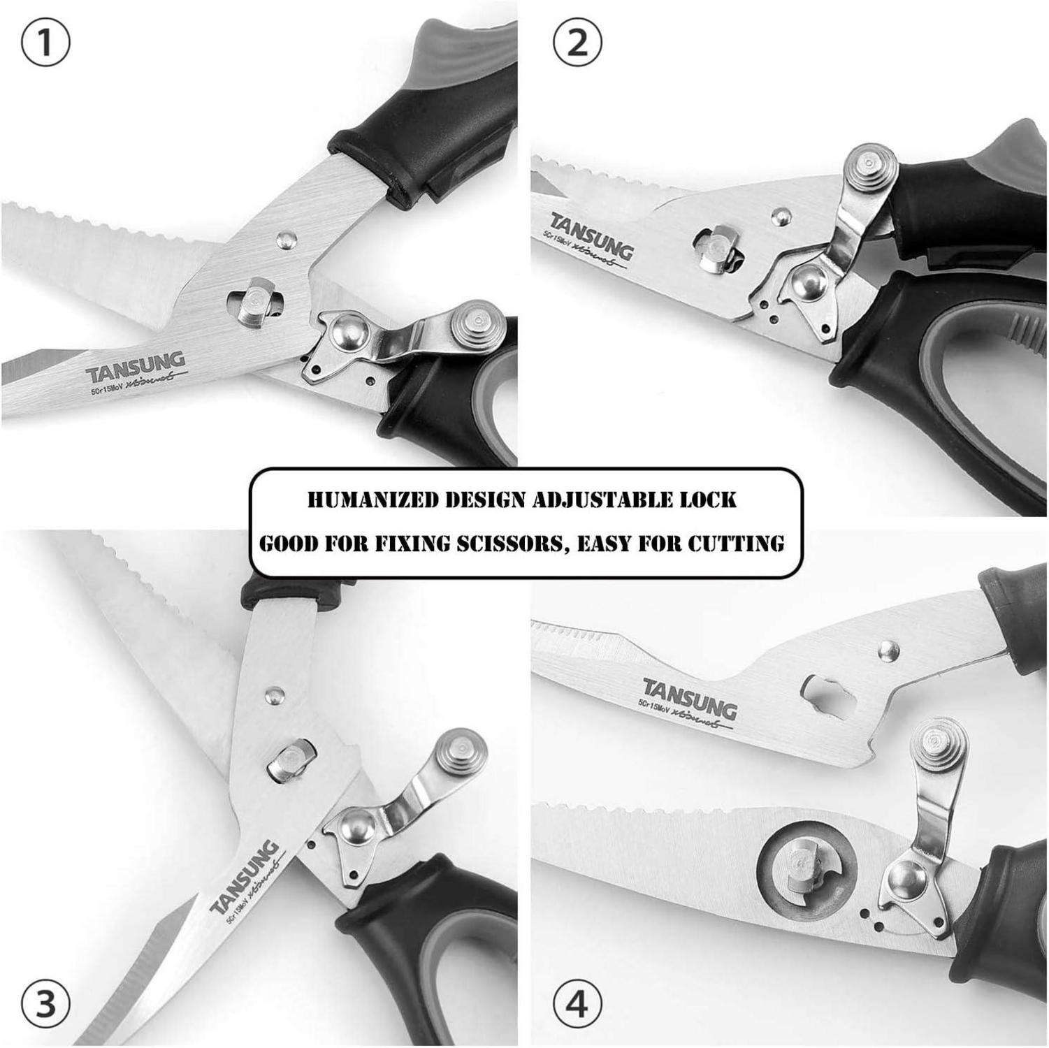 Küchenschere zerlegbar Multifunktions-Geflügelschere 25cm