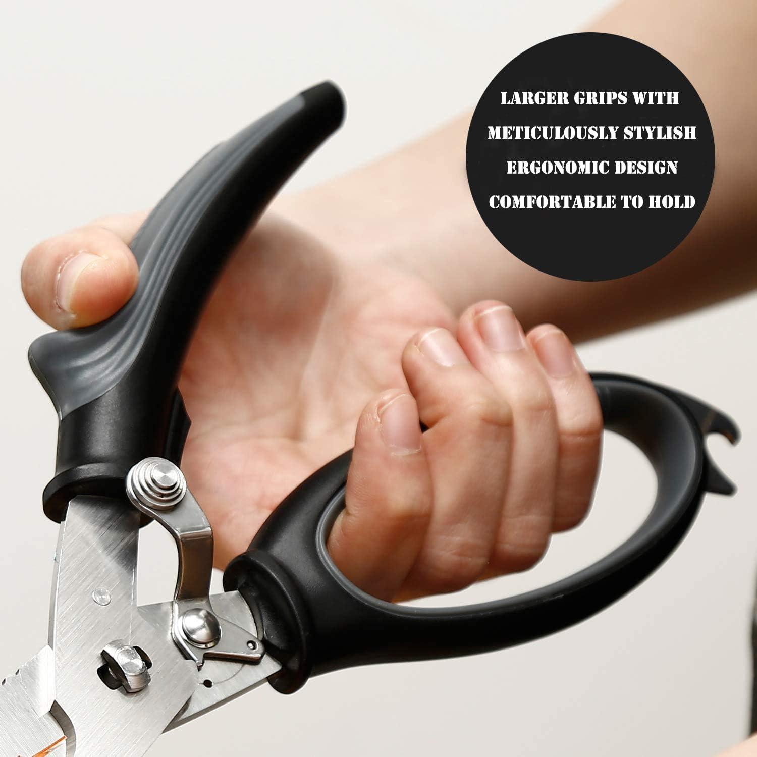 Küchenschere 25 cm Multifunktions-Geflügelschere mit Federbelastung