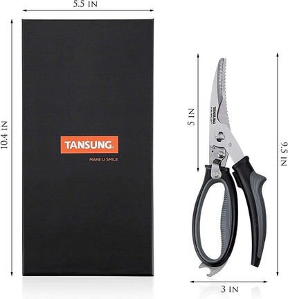 Küchenschere 25 cm Multifunktions-Geflügelschere mit Federbelastung