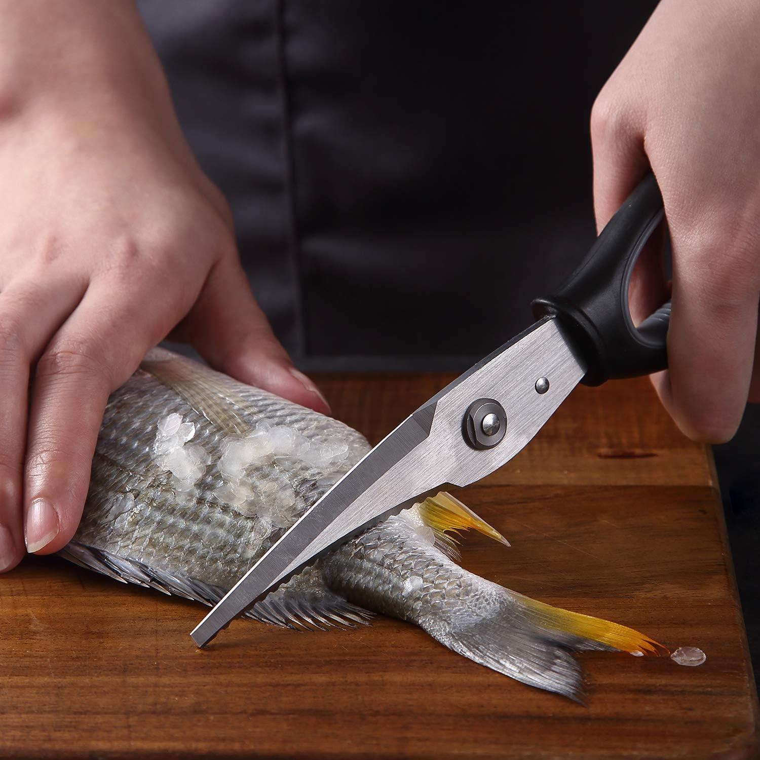 Küchenschere 25 cm Multifunktions-Geflügelschere mit Federbelastung