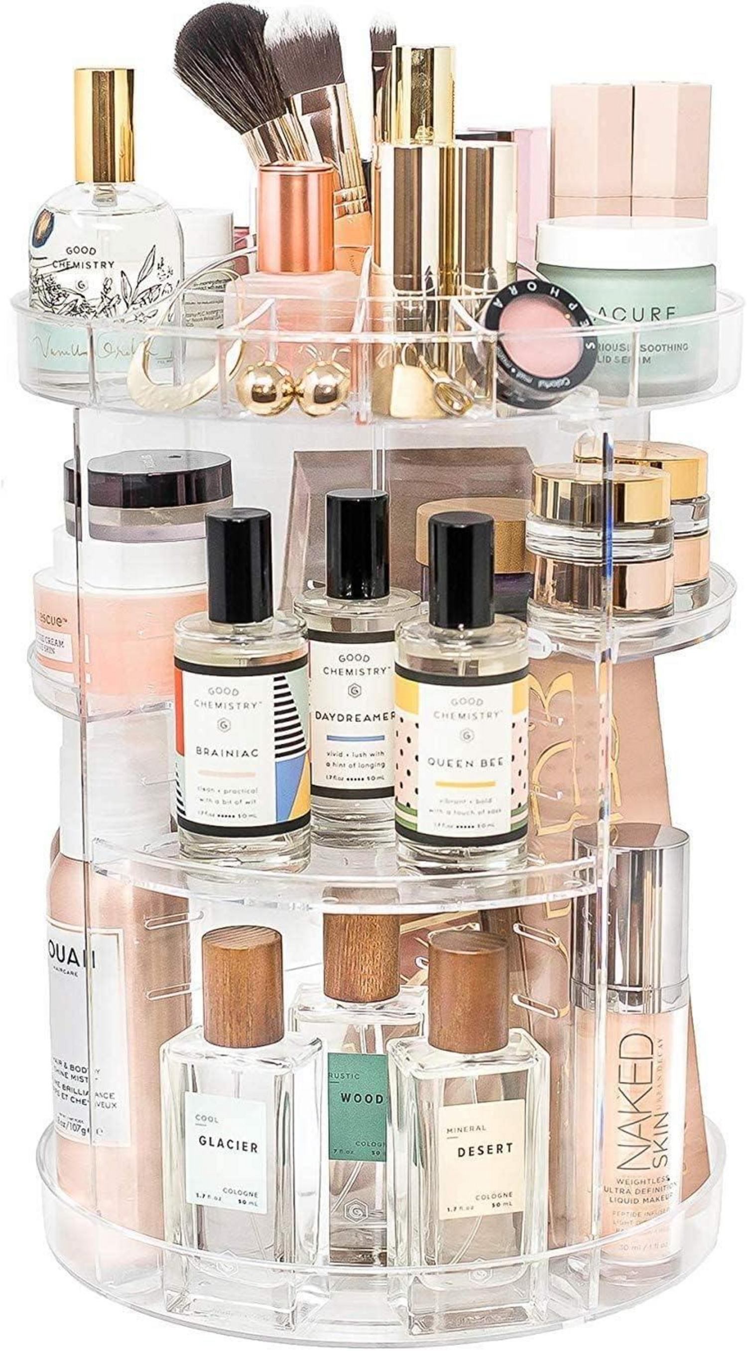 360° drehbarer Make-up Organizer für Kommode Badezimmer