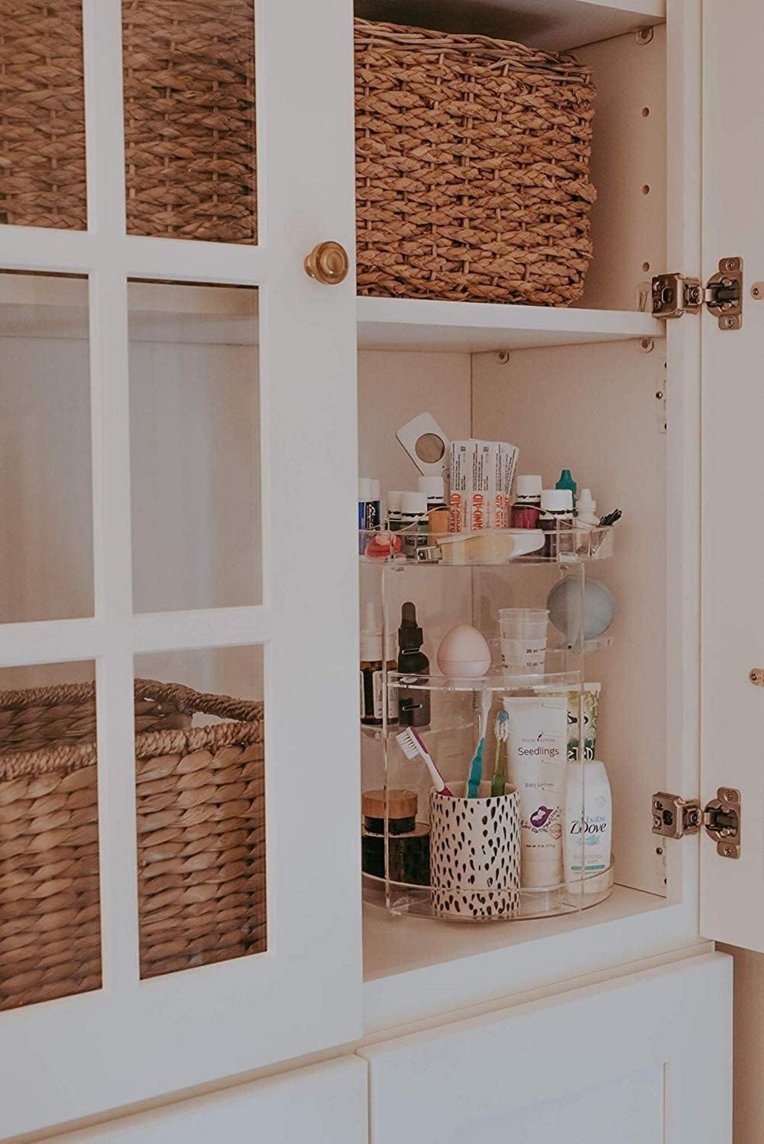 Make-up Organizer 360° drehbar transparent Kosmetikbox Schlafzimmer Badezimmer