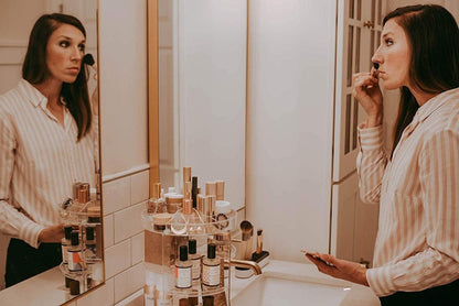 360° drehbarer Make-up Organizer Kosmetikbox für Kommode mit 6