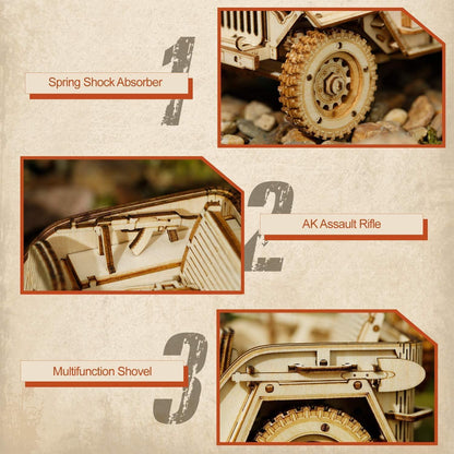 3D Puzzle Holzmodell Dampflokomotive - DIY Geschenk für