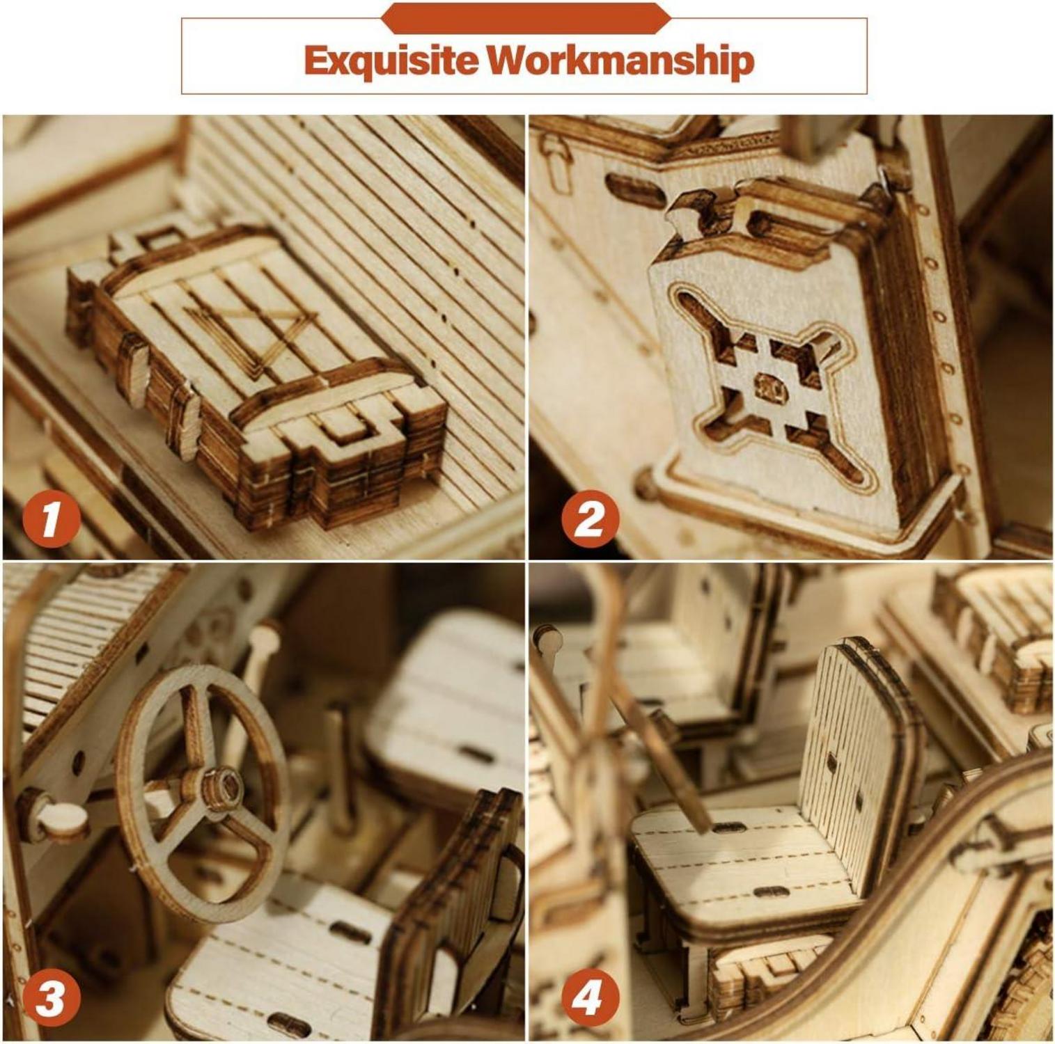 3D Puzzle Dampflokomotive Holzbausatz Weihnachtsgeschenk